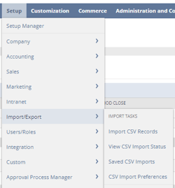 Import Tasks in NetSuite