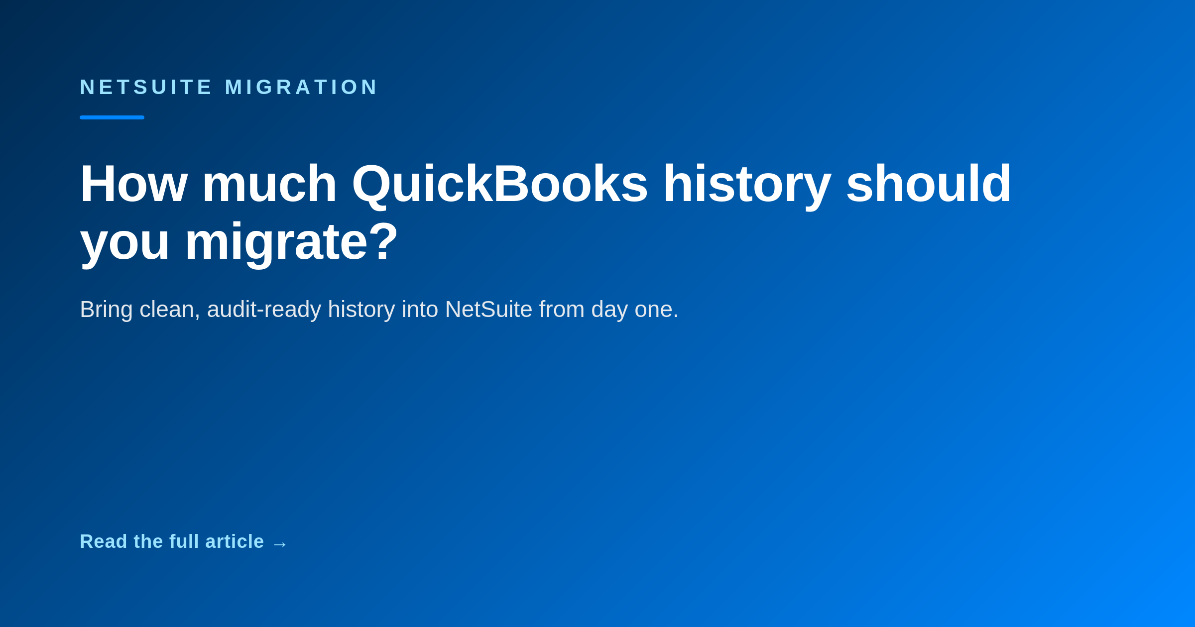 QuickBooks to NetSuite migration in 2026
